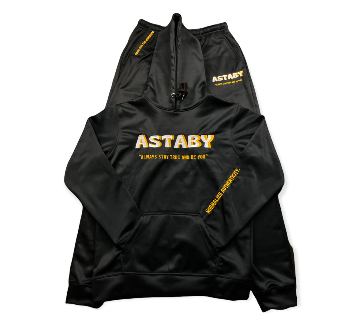 Astaby Jogger Suit (Blk/Gold) FULL SET