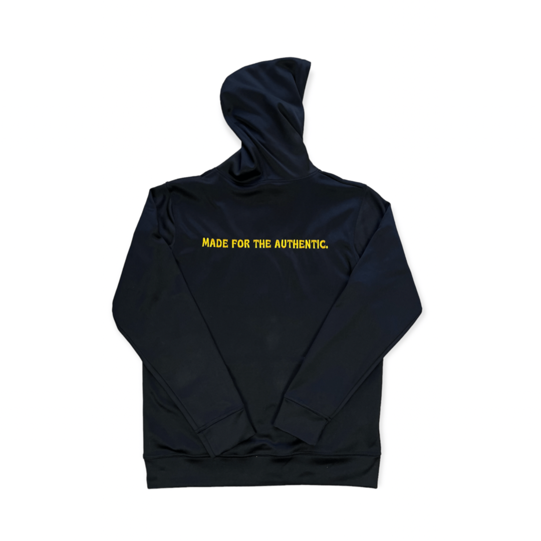 Black/Gold Astaby Polyester Fleece Hoodie